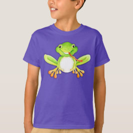 Cute character frog with tongue out kinder t shirt