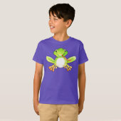 Cute character frog with tongue out kinder t shirt (Voorkant volledig)