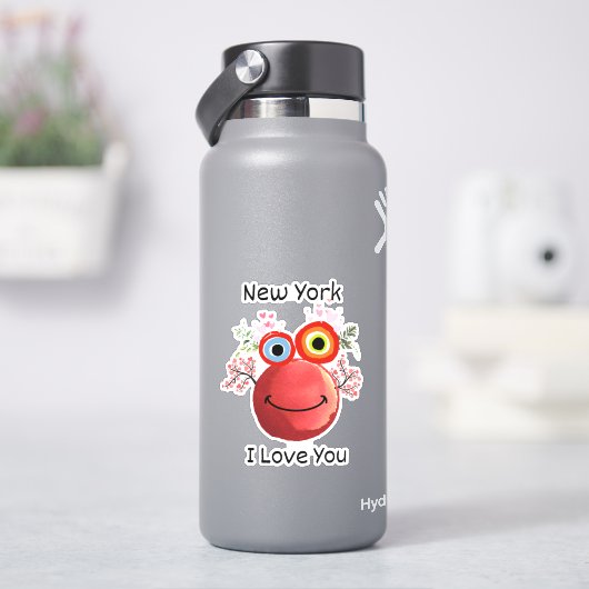 Cute Character New York Ik hou van je Sticker (HydroFlask)
