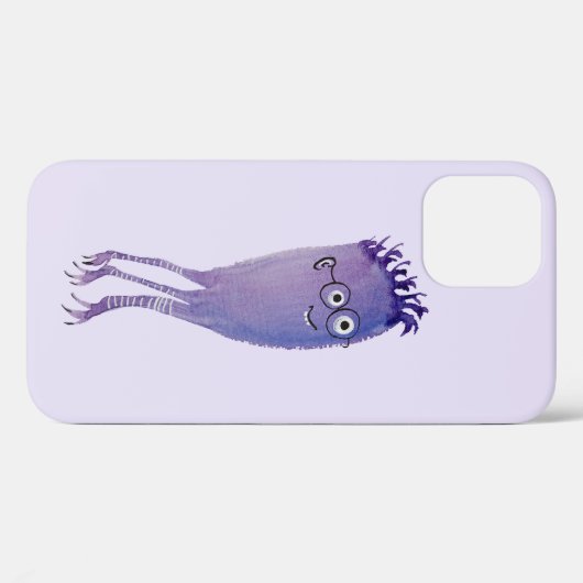 Cute Character Paars Nerdy Case-Mate iPhone Case (Achterkant (horizontaal))