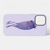 Cute Character Paars Nerdy iPhone Hoesje (Achterkant horizontaal)
