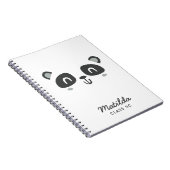 Cute character panda children notitieboek (Rechterzijde)