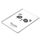 Cute character panda children notitieboek (Linkerzijde)