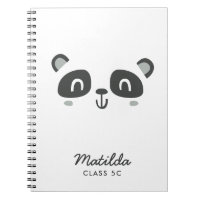 Cute character panda children notitieboek