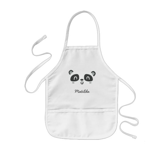 Cute character panda children's kinder schort (Voorkant)