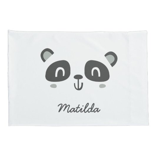 Cute character panda children's kussensloop (Achterkant-Rechts)