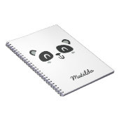 Cute character panda children's notitieboek (Rechterzijde)