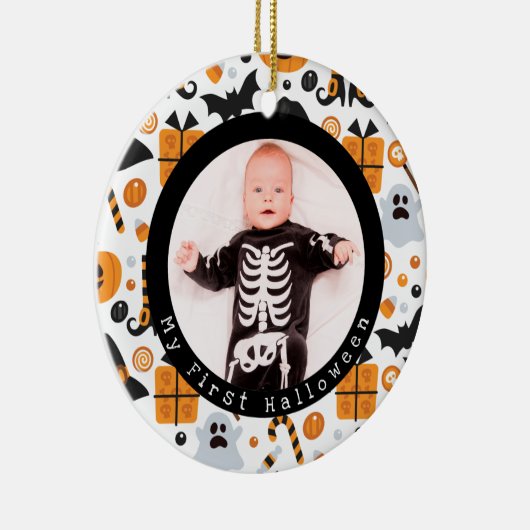 Cute Characters Baby's First Halloween Ornament (Rechts)