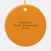 Cute Characters Baby's First Halloween Ornament (Achterkant)