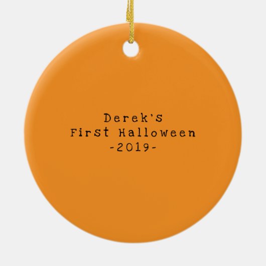 Cute Characters Baby's First Halloween Ornament (Achterkant)