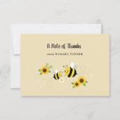 Cute Characters Mammie-to-Bee Baby shower Bedankkaart (Voorkant)