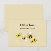 Cute Characters Mammie-to-Bee Baby shower Bedankkaart (Voorkant / Achterkant)