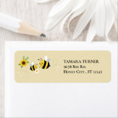 Cute Characters Mammie-to-Bee Baby shower Etiket (Insitu)