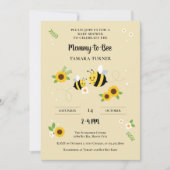 Cute Characters Mammie-to-Bee Baby shower Kaart (Voorkant)