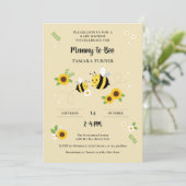 Cute Characters Mammie-to-Bee Baby shower Kaart (Staand voorkant)