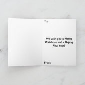 Cute Charming Kerstmis Carol Singer Cat Kaart (Binnen)