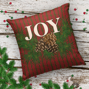 Cute Charming Prettige feestdagen Joy Cabin Porch  Buitenkussen