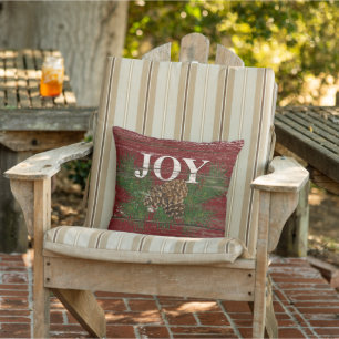 Cute Charming Prettige feestdagen Joy Cabin Porch Buitenkussen