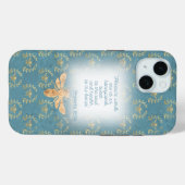 Cute Chartreuse Green Gold Bee Wreath Grid Bible Case-Mate iPhone Case (Achterkant (horizontaal))