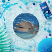 Cute Chattering Dolphin Papieren Bordje (Feest)