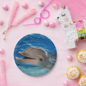 Cute Chattering Dolphin Papieren Bordje (Feest)