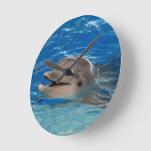 Cute Chattering Dolphin Ronde Klok (Hoek)