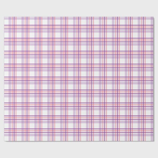 Cute Checkerling Pattern of Red Paars Violet Cadeaupapier (Vlak)