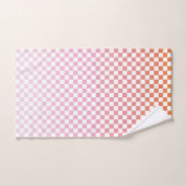 Cute Checkerset Pink Oranje Summer Bad Handdoek (Handdoek)