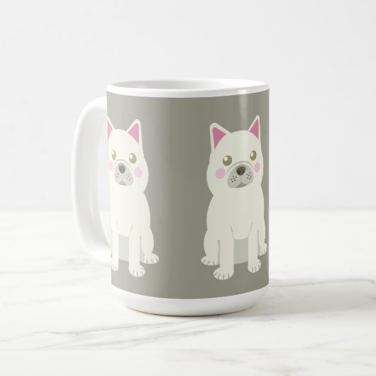 Cute Cheeks French Bulldog Koffiemok (Voorkant links)