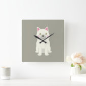 Cute Cheeks French Bulldog Vierkante Klok (Huis)