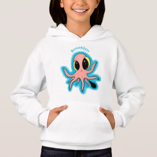 Cute, cheeky baby octopus cartoon (Voorkant)