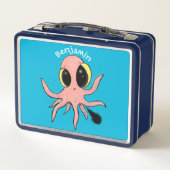 Cute, cheeky baby octopus cartoon (Achterkant)
