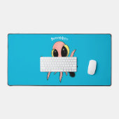 Cute, cheeky baby octopus cartoon bureaumat (Keyboard & Muis)