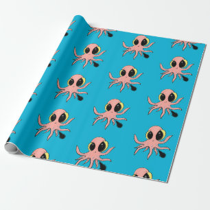Cute, cheeky baby octopus cartoon cadeaupapier