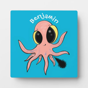Cute, cheeky baby octopus cartoon fotoplaat