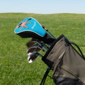 Cute, cheeky baby octopus cartoon golfheadcover (Insitu)