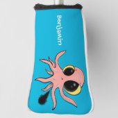 Cute, cheeky baby octopus cartoon golfheadcover (Draai 90)