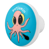 Cute, cheeky baby octopus cartoon keramische knop (Rechts)