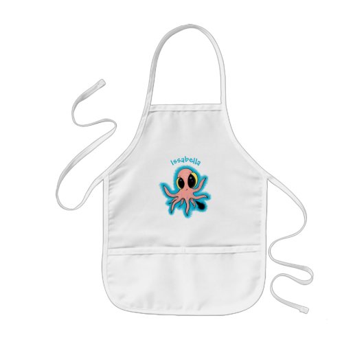 Cute, cheeky baby octopus cartoon kinder schort (Voorkant)