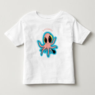 Cute, cheeky baby octopus cartoon kinder shirts