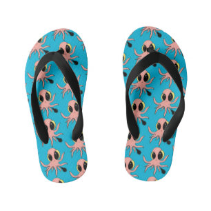 Cute, cheeky baby octopus cartoon kinder teenslippers