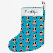 Cute, cheeky baby octopus cartoon kleine kerstsok (Achterkant)