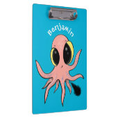 Cute, cheeky baby octopus cartoon klembord (Rechts)