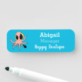 Cute, cheeky baby octopus cartoon naamplaatje (In situ)