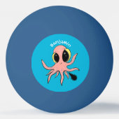 Cute, cheeky baby octopus cartoon pingpongbal (Achterkant)