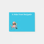 Cute, cheeky baby octopus cartoon post-it® notes (Voorkant)