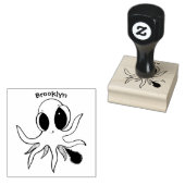 Cute, cheeky baby octopus cartoon rubberstempel (Gestempeld)
