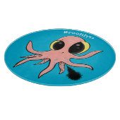 Cute, cheeky baby octopus cartoon snijplank (Hoek)