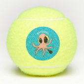 Cute, cheeky baby octopus cartoon tennisballen (Voorkant)