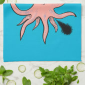 Cute, cheeky baby octopus cartoon theedoek (Gevouwen)